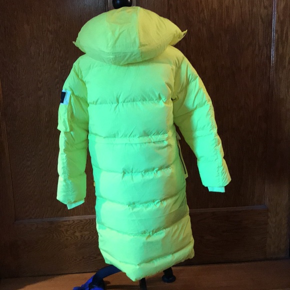 Jordan Down Filled Puffer Parka Jacket Lemon/Neon size XS NWT - Picture 9 of 16